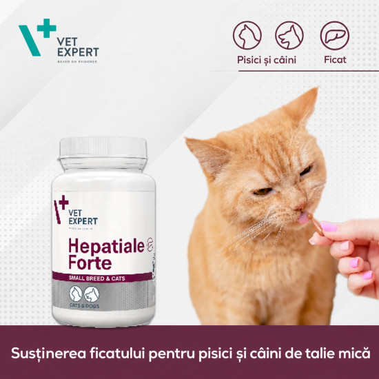 Hepatiale Small Breed Vet Expert – Supliment Hepatoprotector pentru Câini de Talie Mică, 40 Capsule Twist-Off